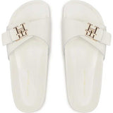 Tommy Hilfiger Mule Leather Kadın Sandalet Ekru