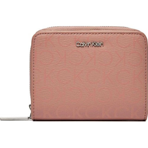 Calvin Klein Small Leather Goods Kadın Cüzdanı Ash Rose Mono