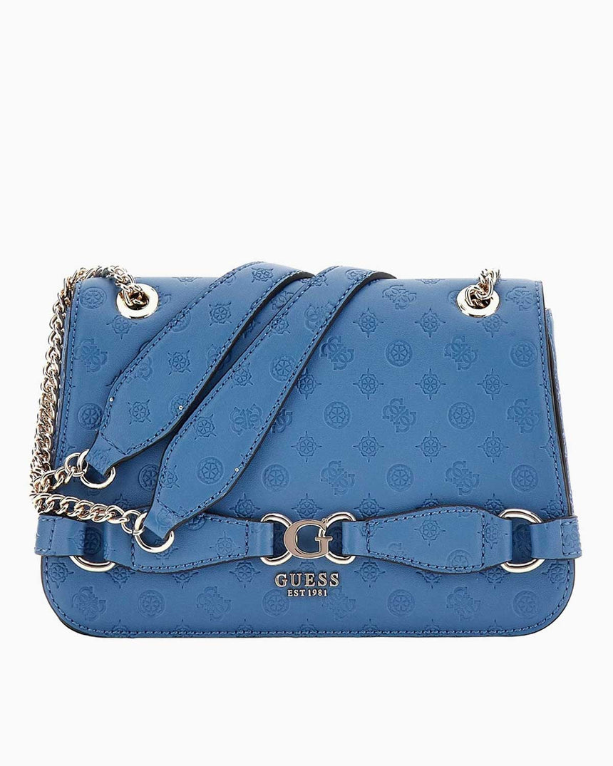 Guess Arlena Convertible Flap Omuz Çantası Slate Grey