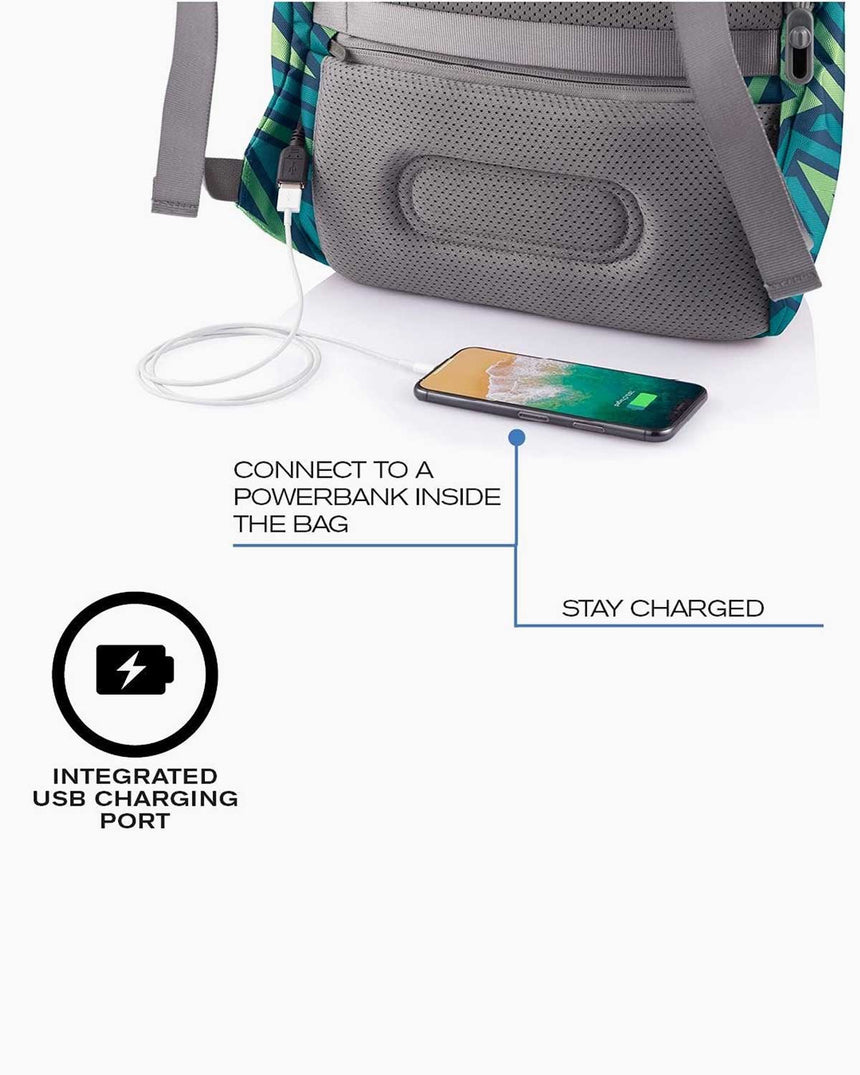 XD Design Bobby Soft 15.6'' Inç Suya Dayanıklı Hırsızlık Önleyici Usb Girişli Körüklü Sırt Çantası Multicolor