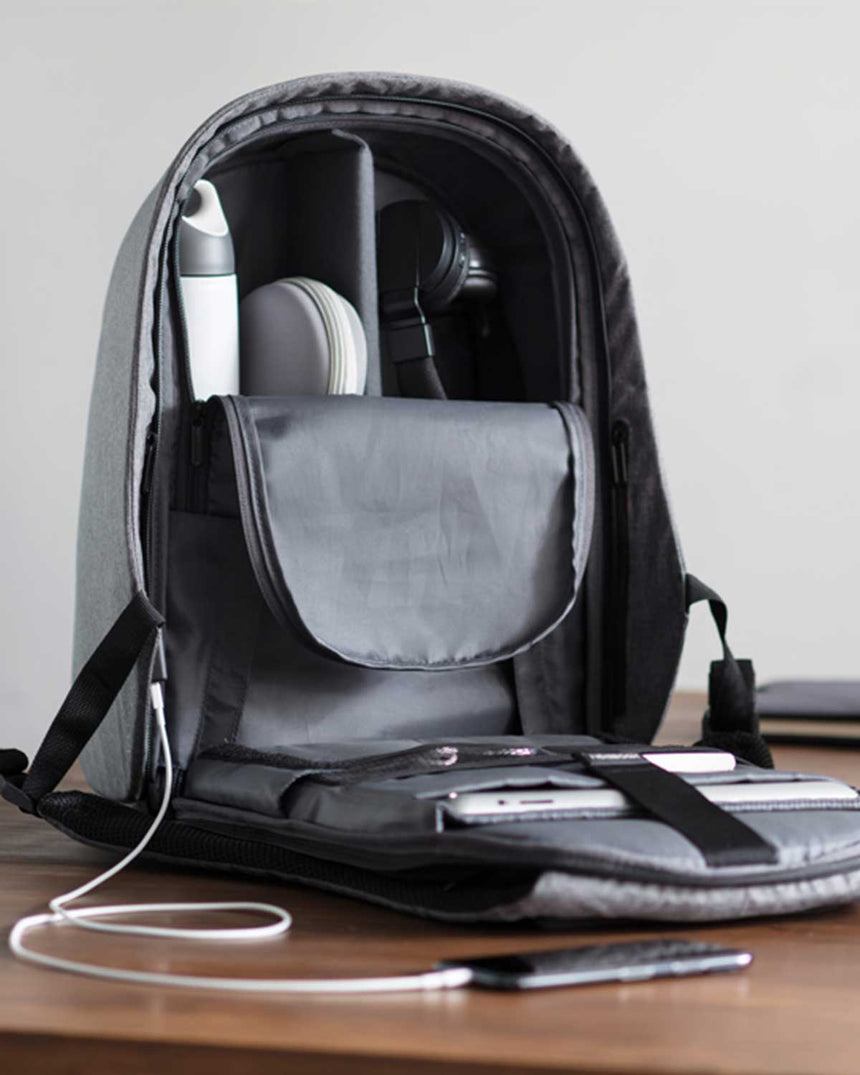 XD Design Bobby Hero Regular Anti Theft Backpack Sırt Çantası Grey