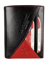 Us Polo Assn Kırmızı Armalı Erkek Cüzdanı Siyah