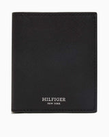 Tommy Hilfiger Saffiano Trifold Dikey Cüzdan Black