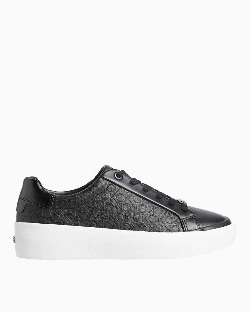Calvin Klein Lace Up Mono Baskılı Sneaker CK Black