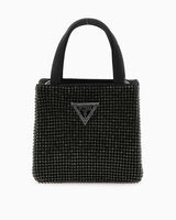 Guess Lua Mini Tote Taşlı El Çantası Black