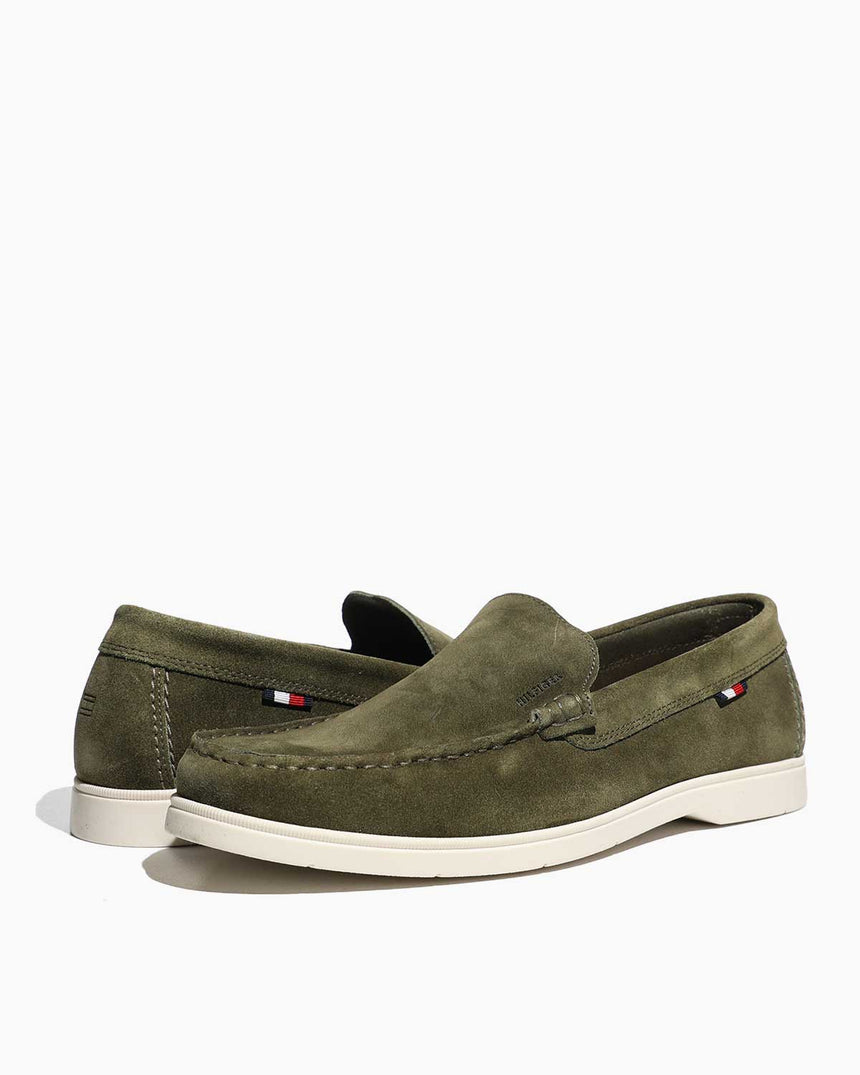 Tommy Hilfiger Casual Suede Loafers Süet Ayakkabı Green