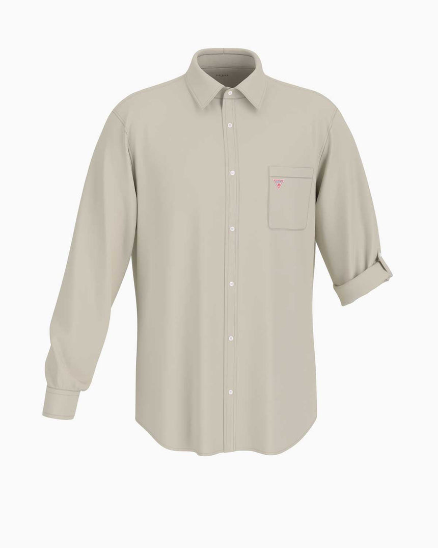 Guess Regular Fit Logolu Gömlek Planter