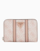 Guess Noreen Slg Medium Monogram Desenli Cüzdan Dusty Rose Logo