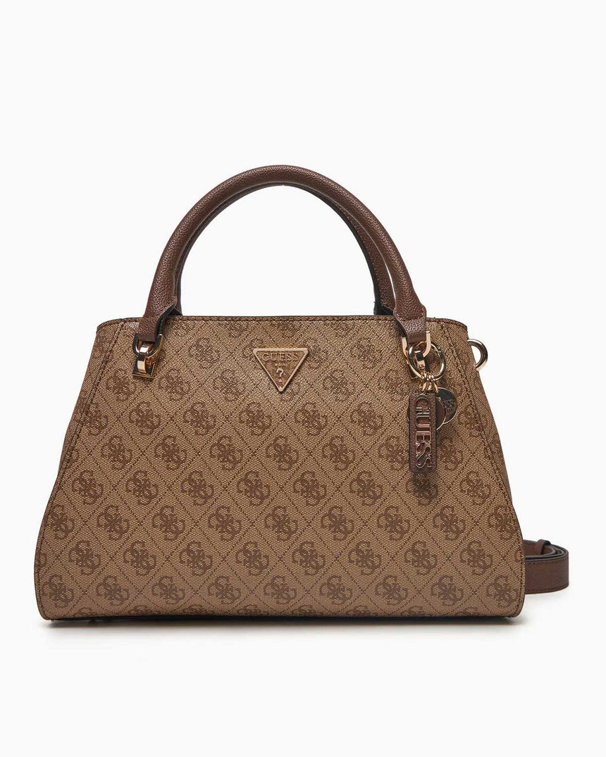 Guess Noelle Girlfriend Aksesuar Detaylı El Çantası Latte Logo / Brown