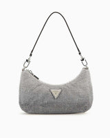 Guess Zalina Gümüş Taşlı Omuz Çantası Silver