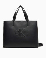 Calvin Klein Kabartmalı Mini Tote Kadın El Çantası Na Black