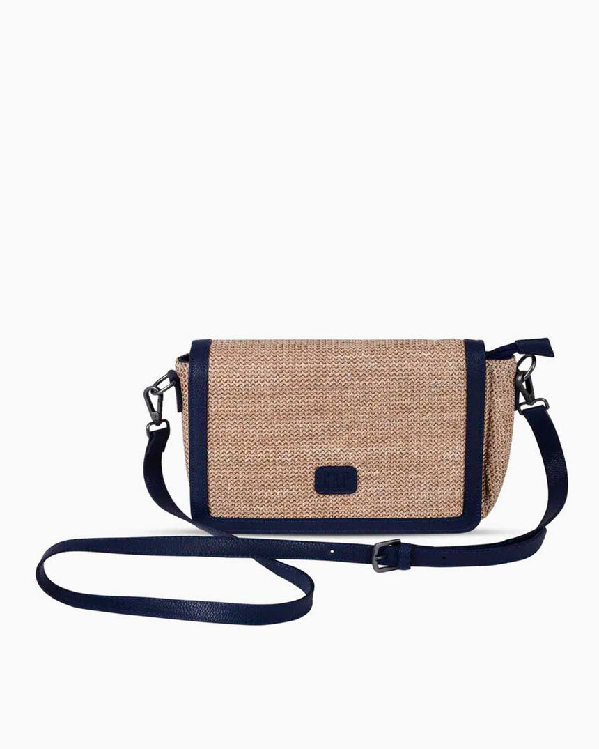Gap Hasır Kumaş Çapraz Askılı Çanta Hasır - Lacivert