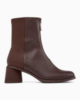 Camper Kiara Zip Topuklu Bot Koyu Kahverengi