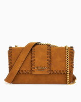 Guess Libera Comparment Süet Çapraz Asklı Çanta Cognac