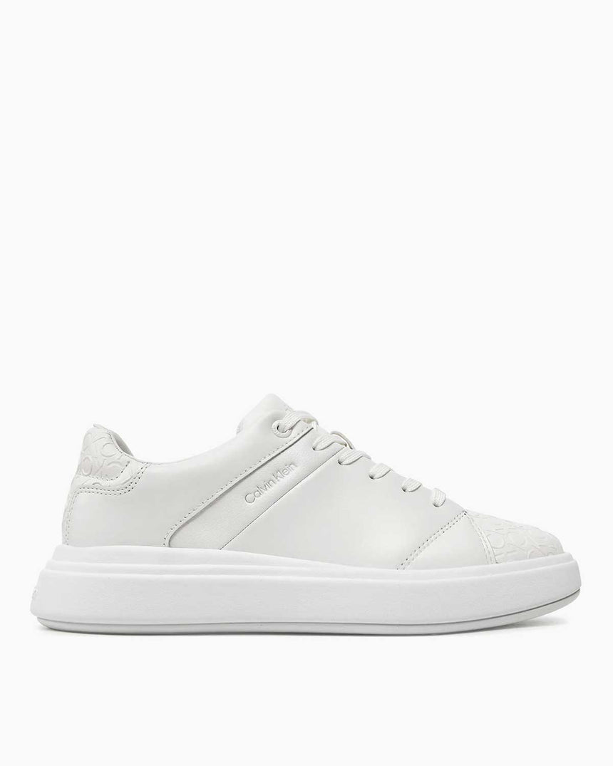 Calvin Klein Cupsole Lace Up Mono Sneakers White