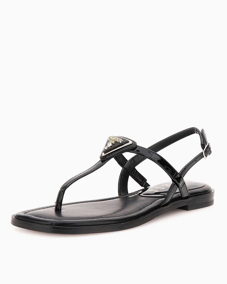 Guess Rainey4 Rugan Parmak Arası Sandalet Black