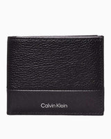Calvin Klein Subtle Mix Bifold 5CC W/Coin Erkek Cüzdan Ck Black Pebble And Smooth