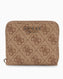 Guess Access Laurel II Küçük Boy Fermuarlı Kadın Cüzdan Latte Logo