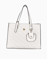 Us Polo Assn Mini Aksesuar Detaylı El Çantası Beyaz - Gri