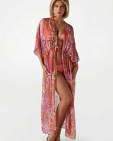 Guess Logolu Kimono Shaded Flower Big Ao