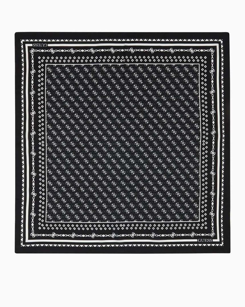 Guess Foulard Logolu Eşarp Black