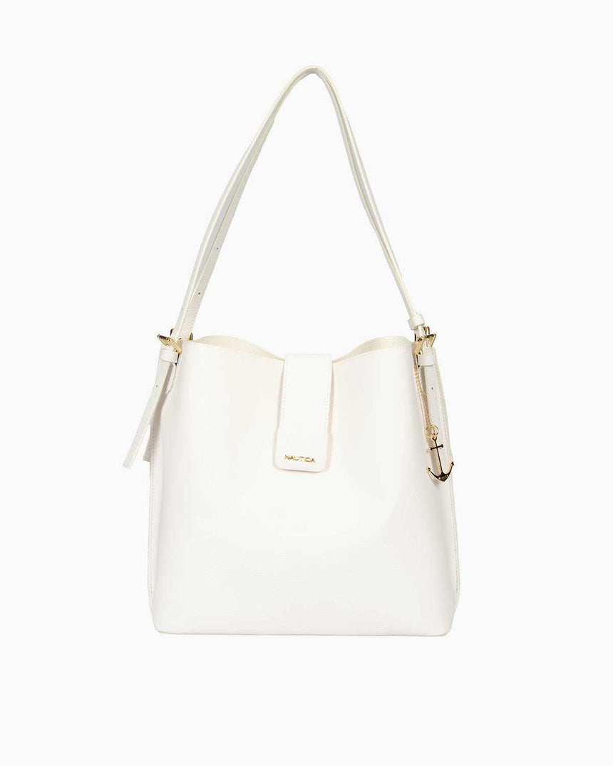 Nautica Ladies Logolu Omuz Çantası Beyaz