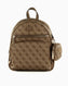 Guess Power Play Tech Backpack Monogram Sırt Çantası Latte Logo