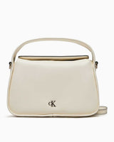 Calvin Klein Metal Mono Mini Logolu El Çantası Ivory
