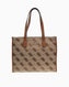 Guess Silvana Girlfriend Kadın Tote Çanta Latte Logo