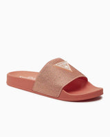 Guess Beach Slippers Stras Logolu Terlik Peach Brulee