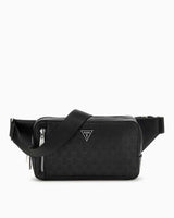 Guess Torino Rounded Logolu Bel Çantası Black