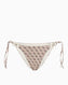 Guess String Brief Bikini Altı 4G Rustic Beige Aop