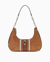 Guess Access Erenia Kadın Deri El Çantası Cognac Multi