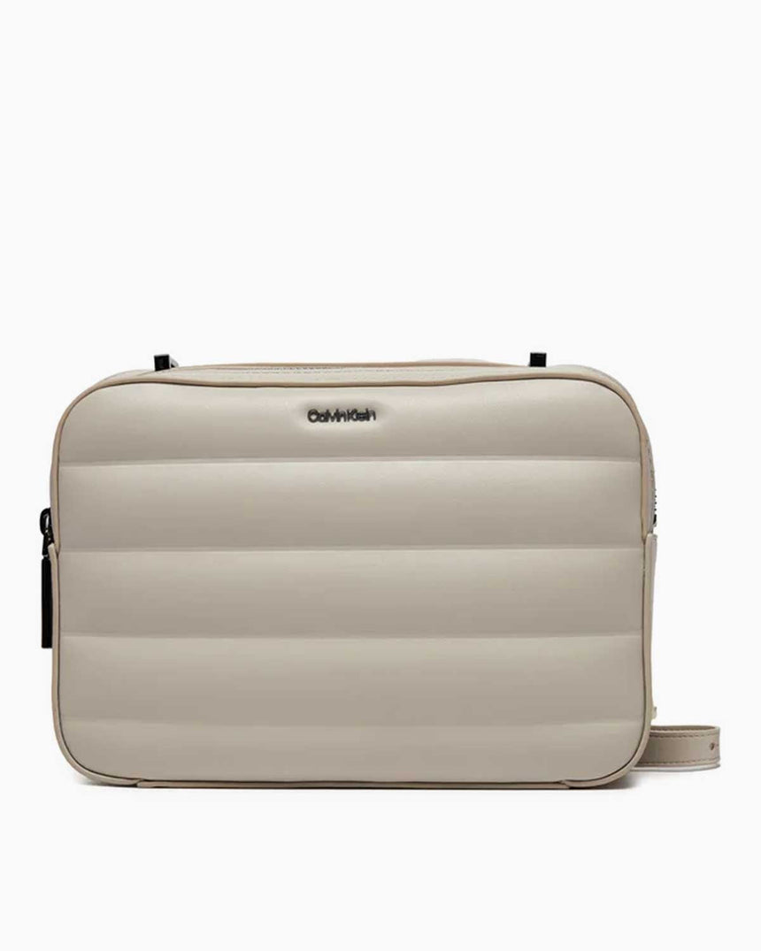 Calvin Klein Line Quilt Crossover Camera Bag Sand Pebble
