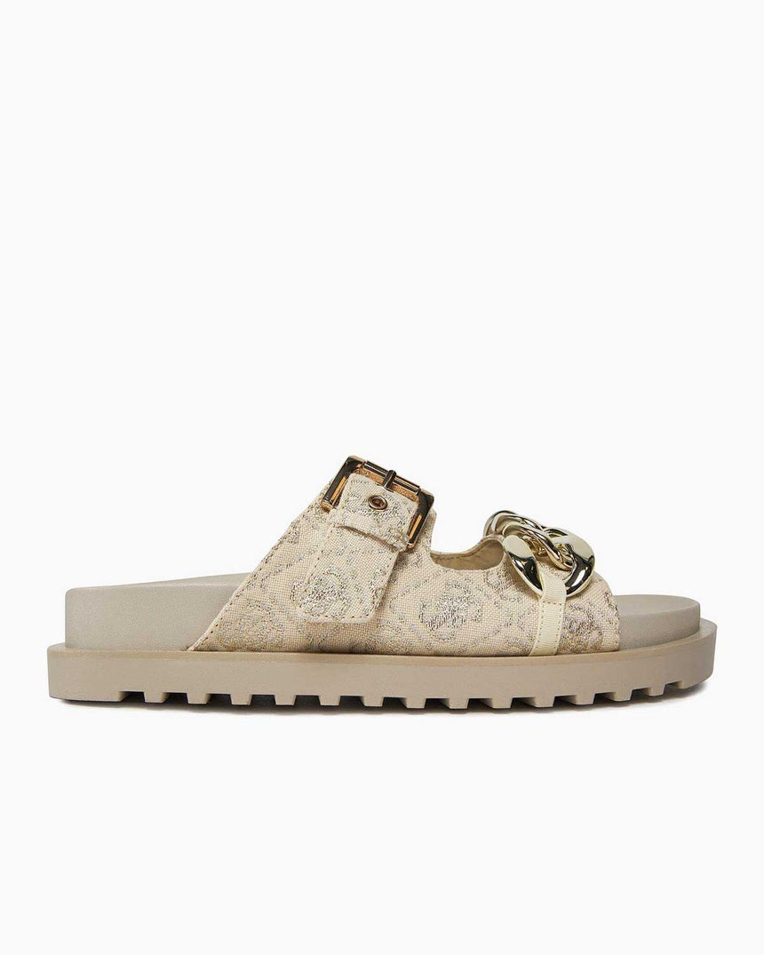 Guess Casual Shoes Çift Bantlı Sandalet Gold