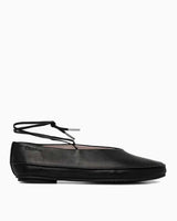 Calvin Klein Cali Şeritli Mary Jane Deri Balerin Ayakkabısı CK Black