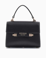 Guess Eco Handle Flap Mini Kapaklı El Çantası Black