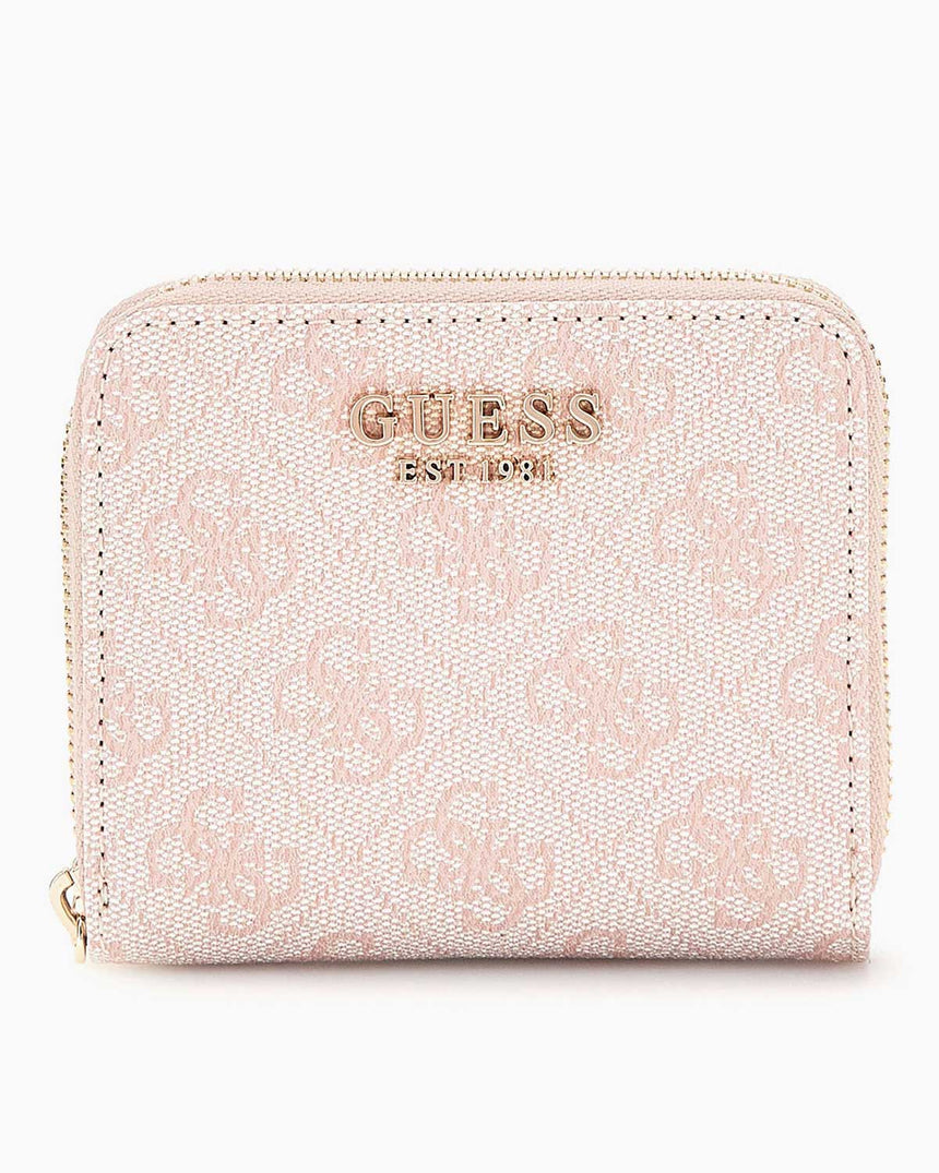 Guess Eco Erica Zip Around Cüzdan Dusty Rose Logo
