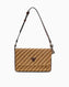 Guess Simona Flap Rafya Omuz Çantası Natural - Cognac