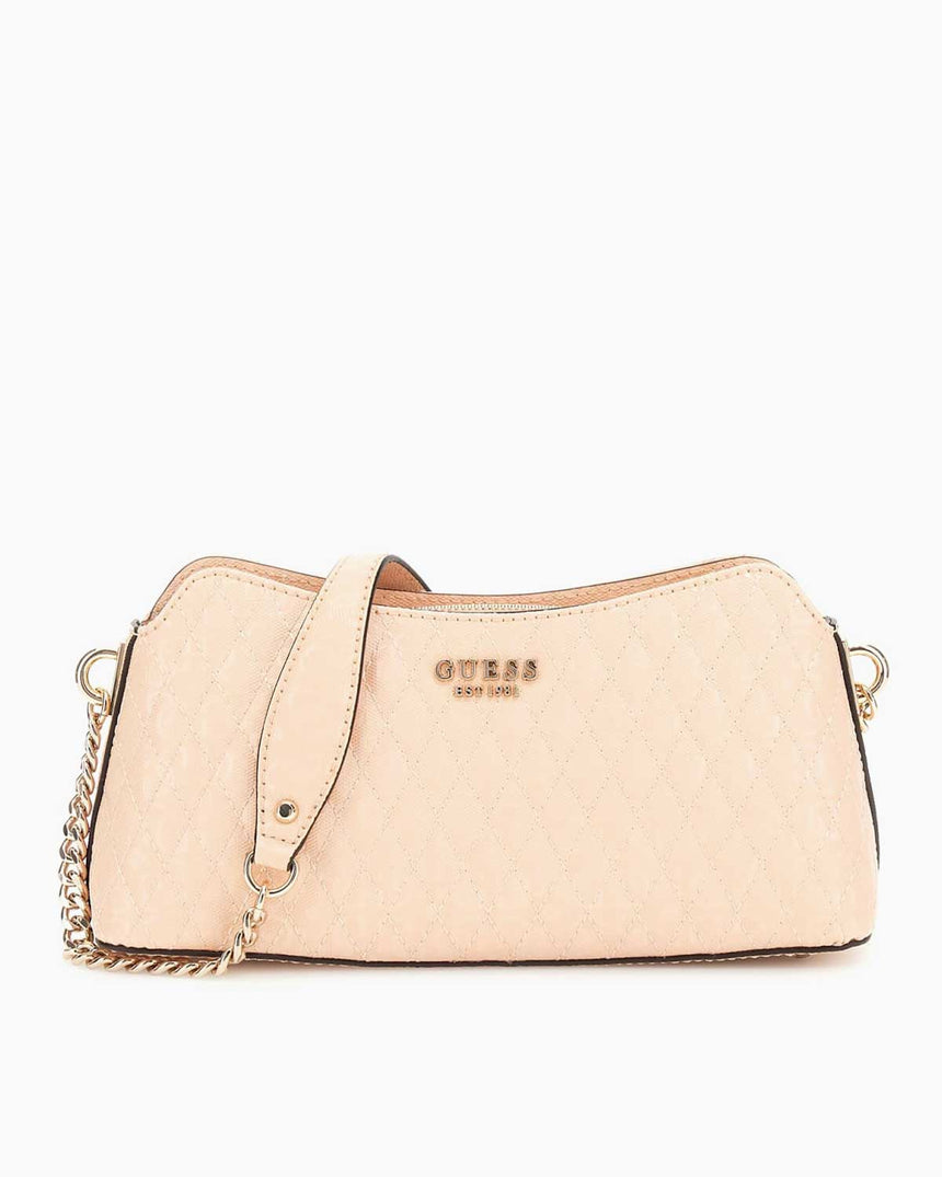 Guess Betula Zincir Detaylı Parlak Omuz Çantası Apricot