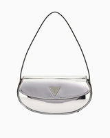 Guess Arnela Flap Rugan Omuz Çantası Silver