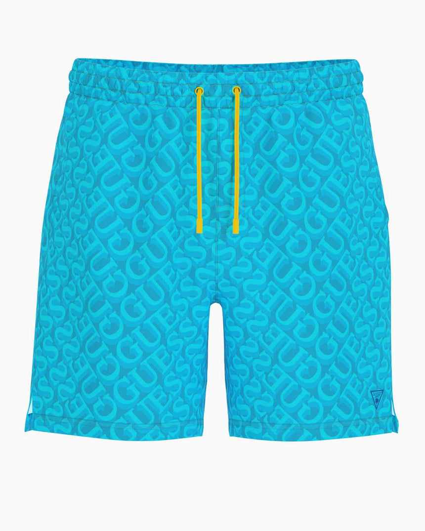 Guess Swimtrunk Bottoms Deniz Şortu Azure Logo