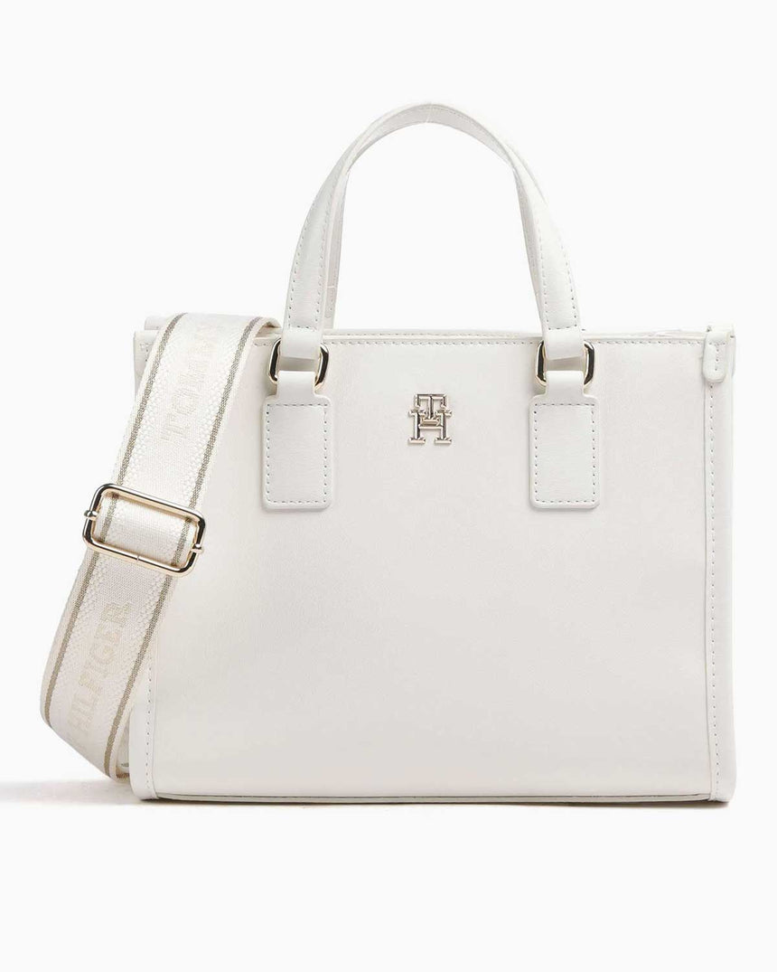 Tommy Hilfiger Uzun Askı Detaylı Mini El Çantası Ecru