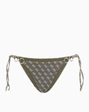 Guess String Brief Bikini Altı 4G Rustic Olive Aop