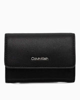 Calvin Klein Must 3 Katlı Fermuarlı Kadın Cüzdan Black