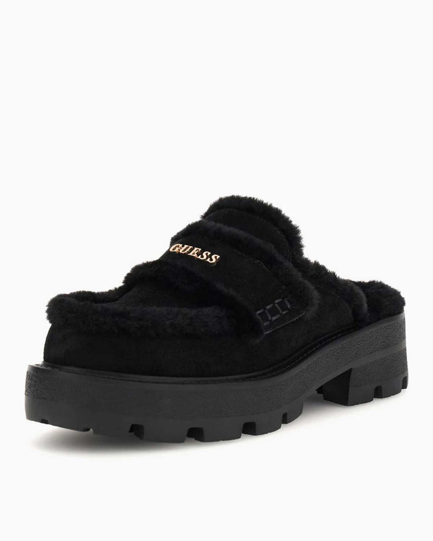 Guess Yaneta Kadın Deri Karışımlı Terlik Black