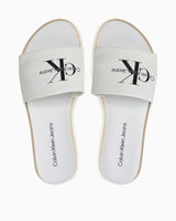 Calvin Klein Flatform Sandal Met Kadın Terlik Creamy White/Bright White