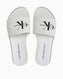 Calvin Klein Flatform Sandal Met Kadın Terlik Creamy White/Bright White