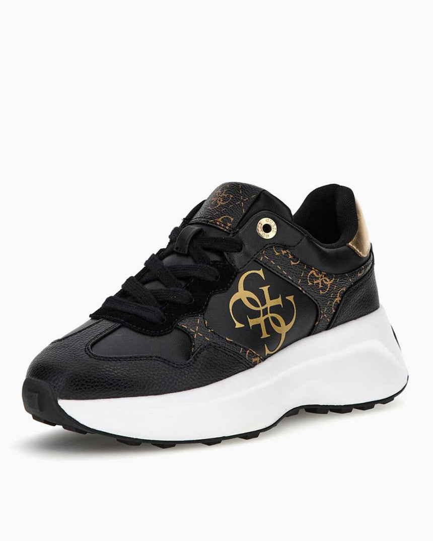 Guess Luckei Monogram Logolu Sneaker Black Brass
