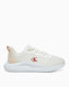 Calvin Klein Lausanne EVA Örgü Detaylı Kadın Koşucu Sneaker Bright White/Pink/Turtledove